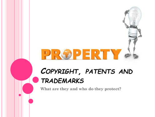 Intellectual Property (Copyright, Patents and Trademarks)