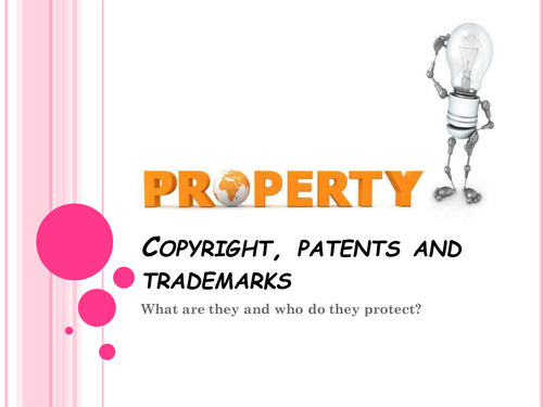 Copyrights patents deals and trademarks are