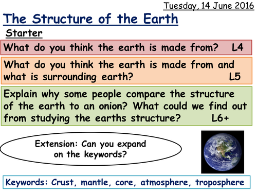 The structure of the earth