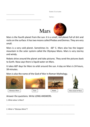 Read about Mars