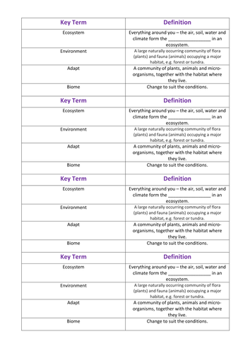 Introduction to the Rainforests & Ecosystems