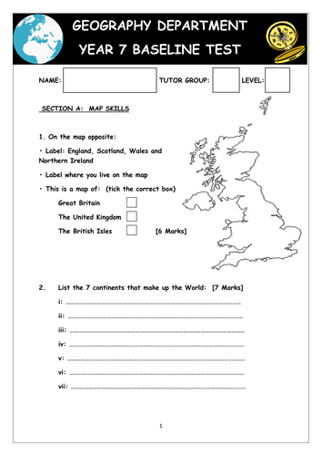 Year 7 Baseline Assessment