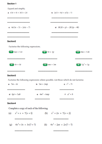 Quadratic Factorisation