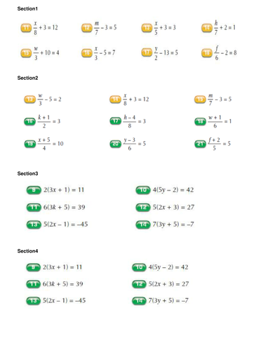 Linear equations and inequalities
