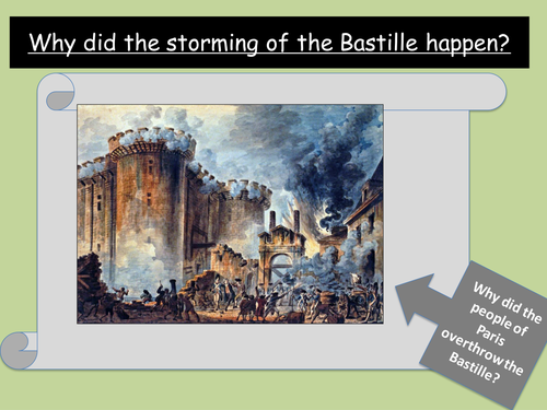 Why did the storming of the Bastille happen?