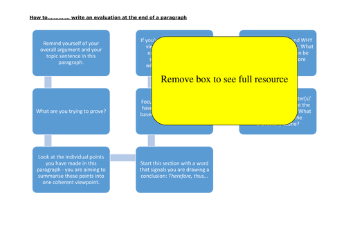 English Literature A-Level: Teaching evaluation skills in essay writing