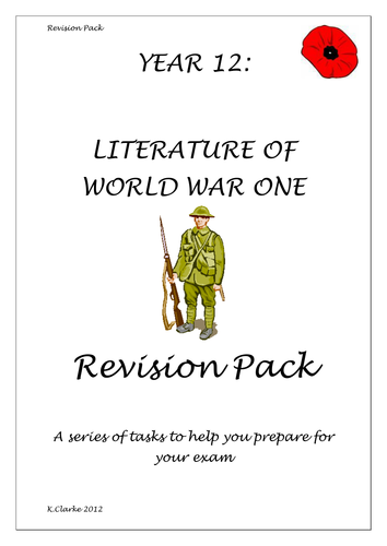World War One Literature at A-Level: Booklet teaching students how to revise for their exam