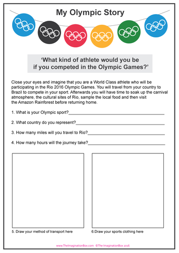 'My Olympic Story' Summer Games imaginative learning & research