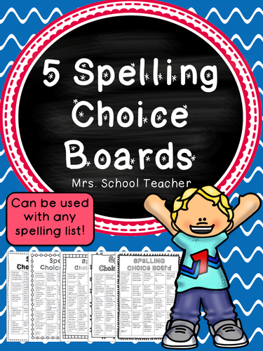 Spelling Choice Boards