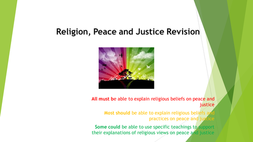 Peace and Justice Revision