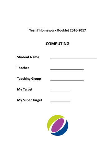 Year 7 Computing Homework Booklet