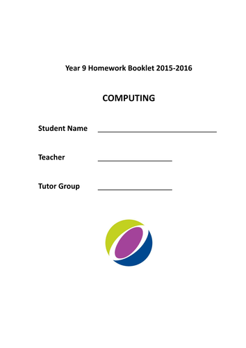 Year 9 Computing Homework Booklet