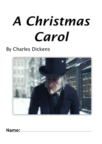A Christmas Carol by Charles Dickens  worksheet booklet (20 lessons) KS3 KS4