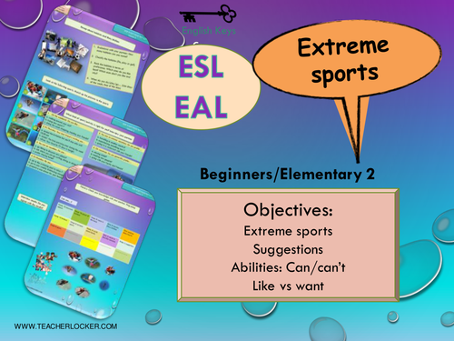 ESL - EAL Hobbies -suggestions-abilities (can/can’t) -Unit 4 lesson 2 (lesson + exercises) (No Prep)