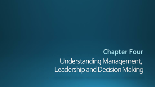 AQA A-Level Business - Unit 2 Managers, Leadership and Decision-Making