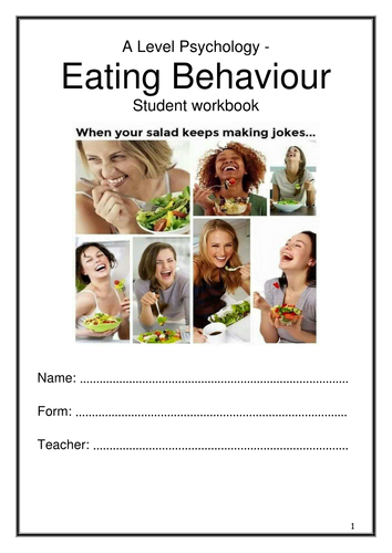 Eating Behaviour Workbook - All Topics - New AQA Specification 2016 Teaching