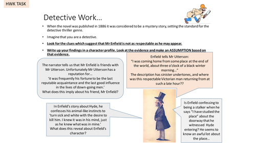 Jekyll and Hyde character study - Mr Enfield