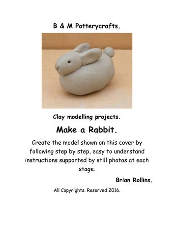 Clay modelling. Make a simple Rabbit.
