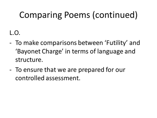 Comparing "Futility" and "Bayonet Charge"