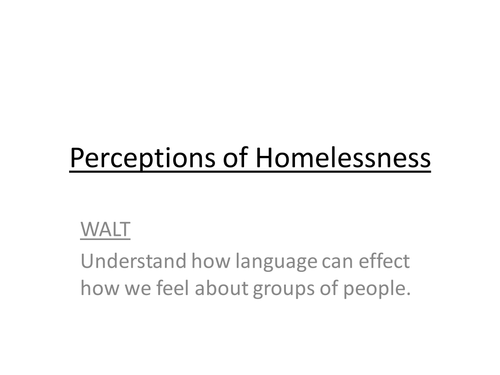 Stone Cold by Robert Swindells: Perceptions of Homelessness