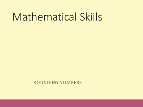 Rounding and significant figure