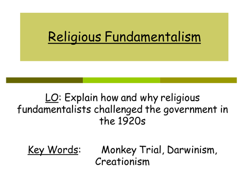 What Was Religious Fundamentalism In The 1920s