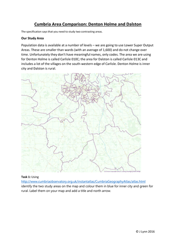 Contrasting Areas Study: Virtual fieldwork booklet