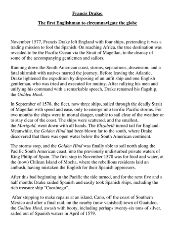 Sir Francis Drake and circumnavigation