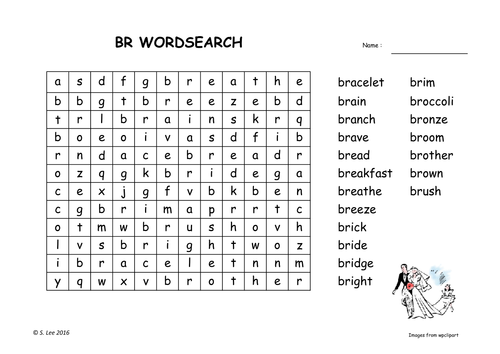 BR Blends worksheets