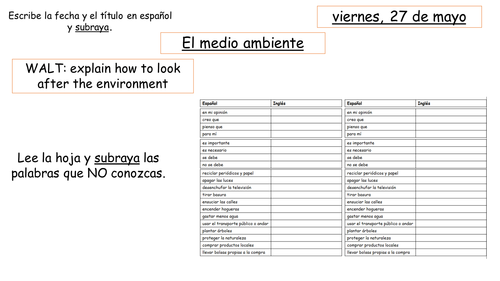 El medio ambiente