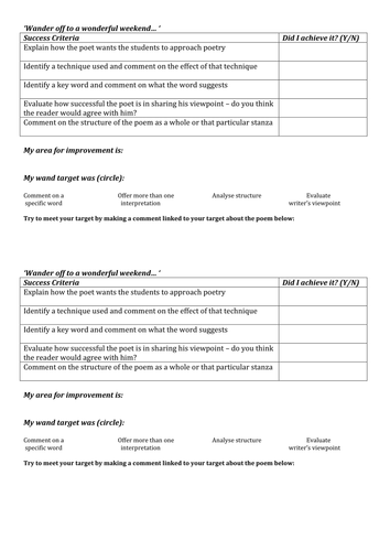 Outstanding Poetry Lesson - Introduction to Poetry