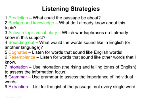 Listening Strategies