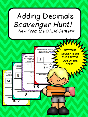 Adding Decimals: Scavenger Hunt