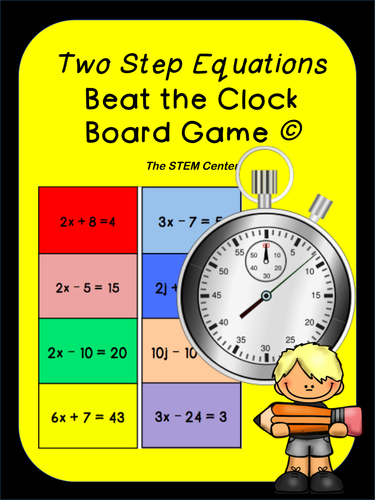 Two Step Equations: Beat the Clock Game