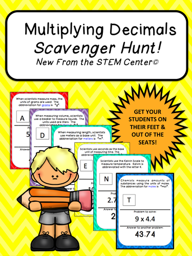 Decimal Multiplication: Scavenger Hunt