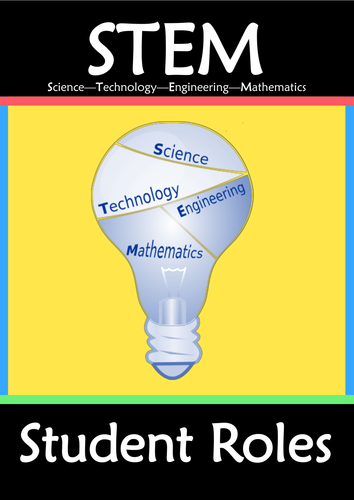 STEM Wall Display and Student Roles Bundle