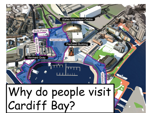 Why do people visit Cardiff Bay?