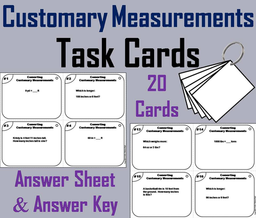 Customary Measurements Task Cards