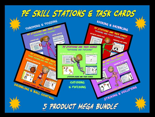 PE Skill Stations and Task Cards- “Mega Bundle”