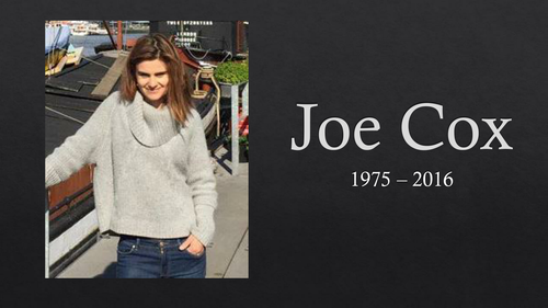 Joe Cox discussion for tutor groups or PSHE/Citizenship 