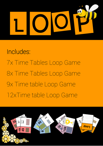 Time Tables 7, 8, 9 and 12 Loop Games - Advanced