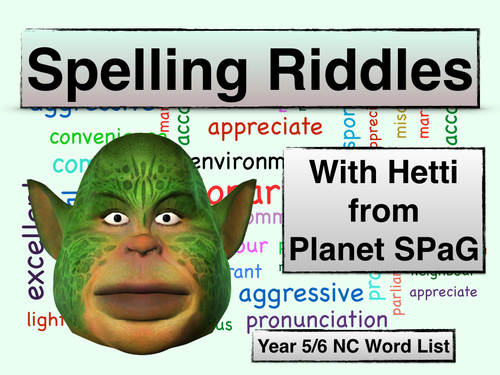 Spelling Riddles - Using The Year 5/6 Word List