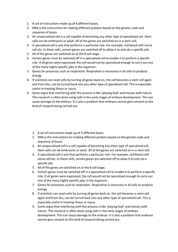 Switching Genes - Differentiated Questions (#ReadyToGo)