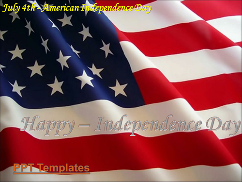 4th July or Happy Independence Day of America (USA) PowerPoint Presentation wtih Background Music