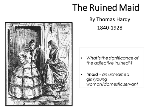 The Ruined Maid by Thomas Hardy (FREE detailed poem analysis) KS4 KS5