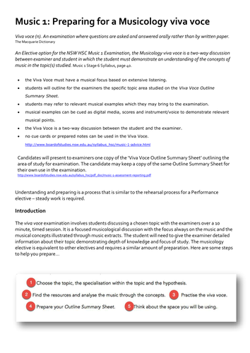 HSC Musicology Viva-Voce Guide 