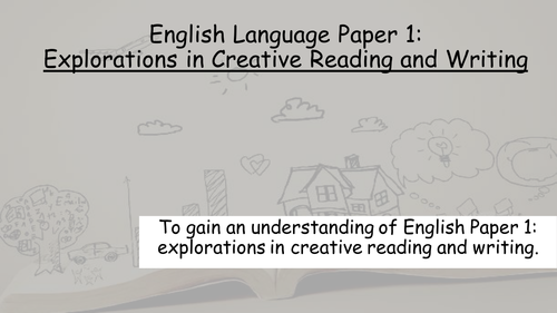 English Language Paper 1: Explorations in Creative Reading and Writing  (Question 1 and 2)