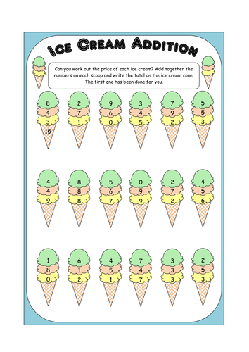 Summer maths activity worksheets