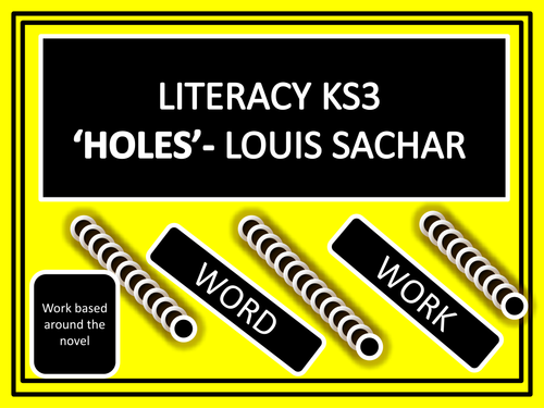 Literacy- Holes- Word Work and More -Louis Sachar