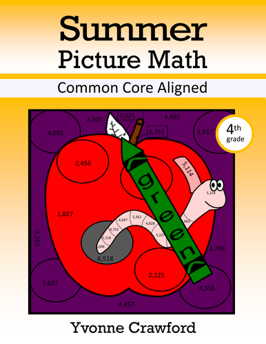 Summer Review Color by Number (4th Grade) Color by Rounding and Multiplication